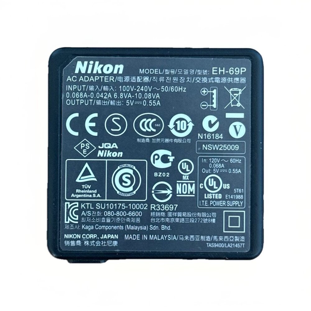 Nikon EH-69P battery charger for Coolpix P530 S6150‎ S6200 S6300 S8000